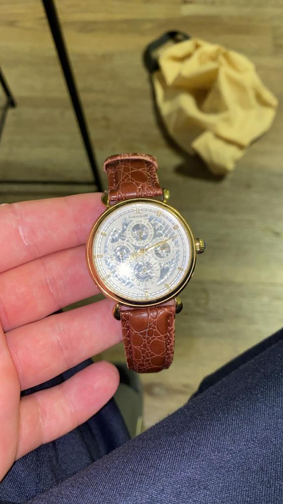 Earnshaw horloge, Overige merken, Overige materialen, Leer, Polshorloge