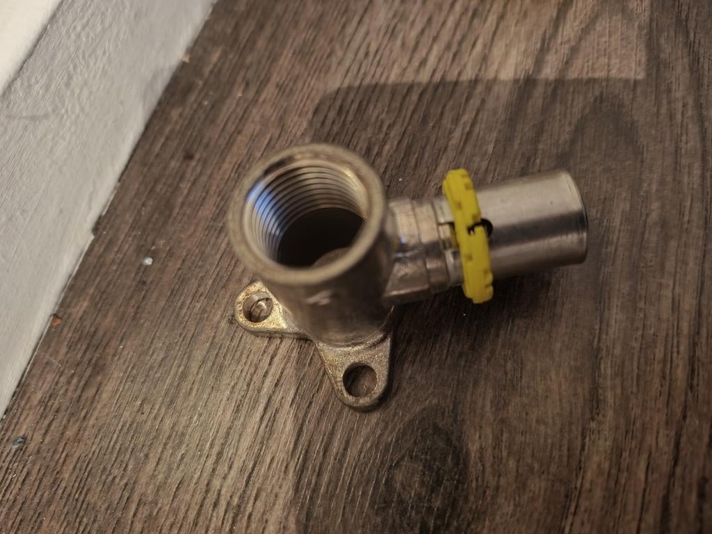 messing perskoppeling muurplaat voor gas, Ophalen of Verzenden, Nieuw