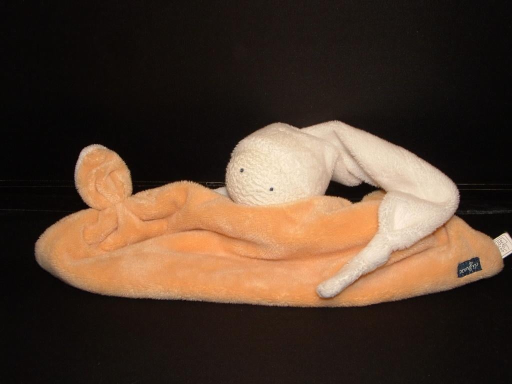 DIFRAX SOFTDOEK PLUCHE WIT MET ORANJEGELE ACHTERKANT WITTE, Verzenden, Nieuw, Overige typen