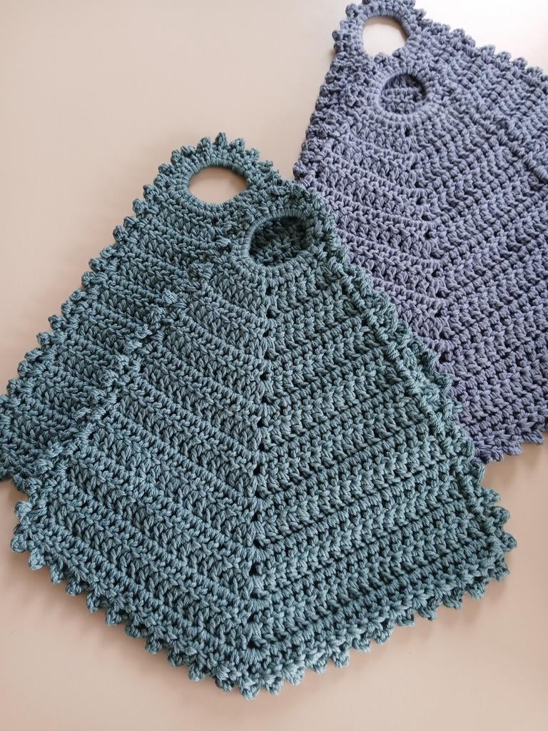 Gehaakte pannenlappen. 100% katoen. Nieuw, Verzenden, Nieuw, Overige kleuren, Overige typen