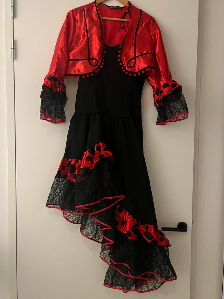 Spaanse jurk maat 36, Kleding | Dames, Ophalen of Verzenden, Zo goed als nieuw, Maat 36 (S), Carnaval