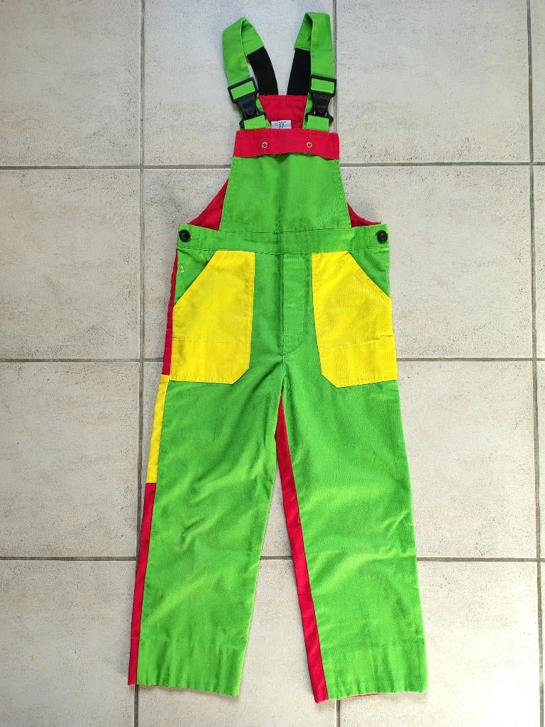 Tuinbroek carnaval, maat 128, Kinderen en Baby's, Carnavalskleding en Verkleedspullen, Ophalen of Verzenden, Gebruikt, 122 t/m 128