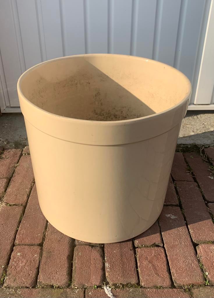 Grote bloempot voor binnen, hoogte 33 cm, doorsnede 36 cm., Rond, Binnen, Zo goed als nieuw, Minder dan 40 cm
