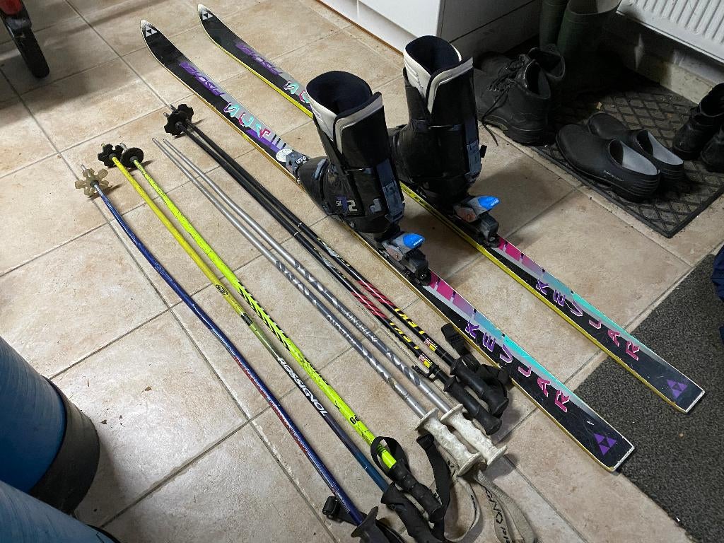 Wintersport ski set, Ophalen, Skiën, Ski's, Fischer