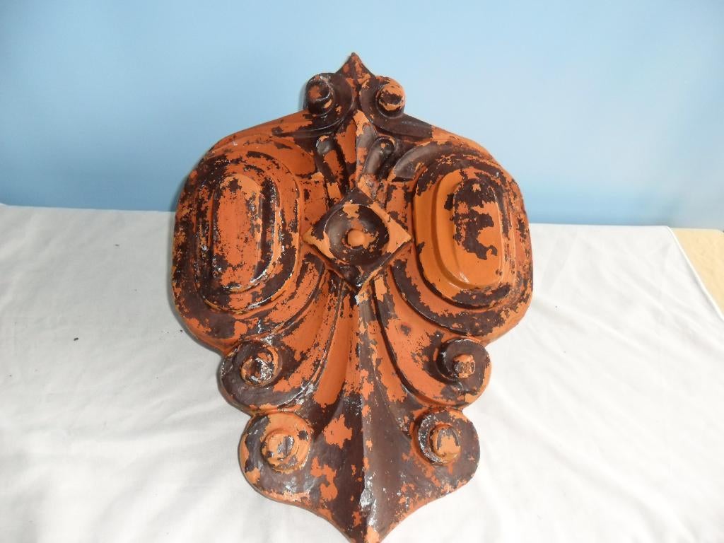 Geveltopornament dakpan Franse kap, Ophalen, Gebruikt, Steen of Klei, Minder dan 5 m²