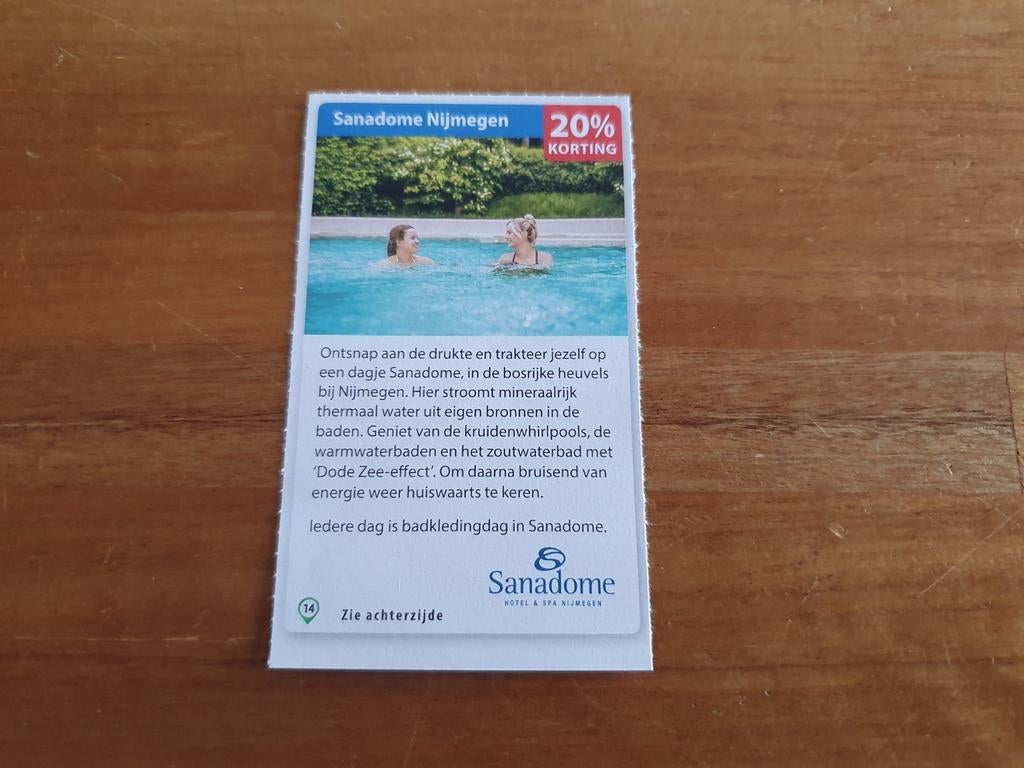Sauna bon Sanadome Nijmegen, Twee personen, Kortingsbon, Spa of Sauna