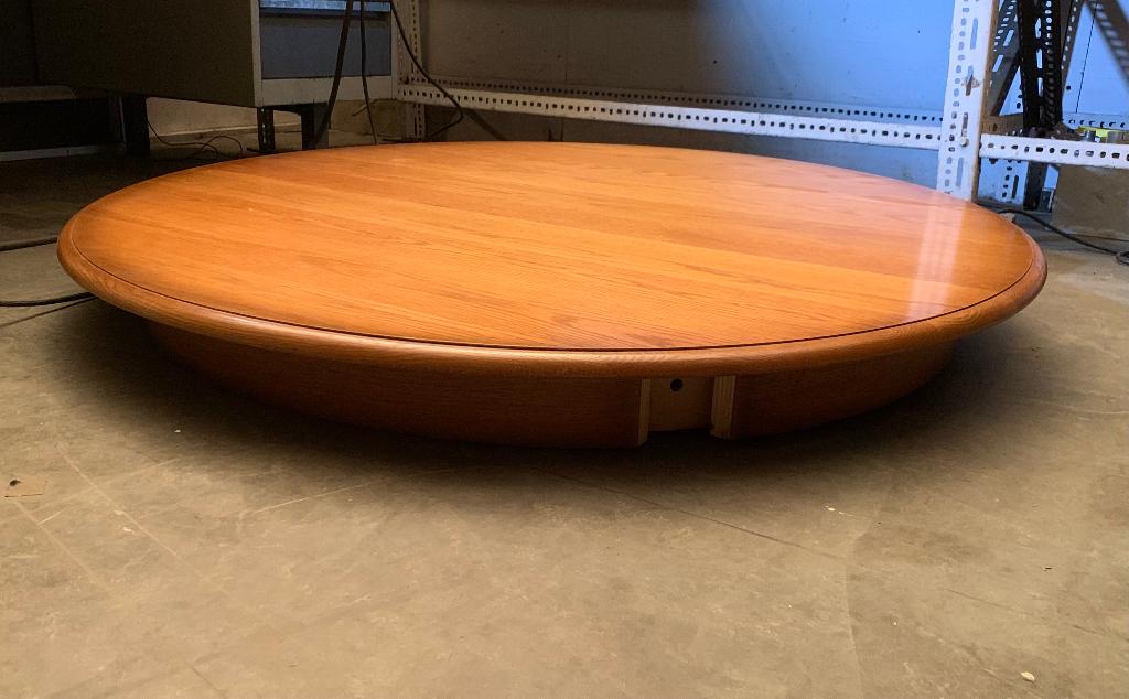 Rond tafelblad van massief eikenhout van Karel Mintjens, Huis en Inrichting, Ophalen of Verzenden, Gebruikt