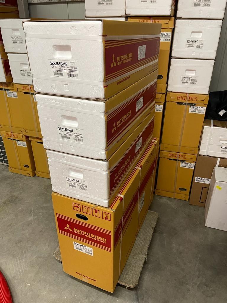 Mitsubishi SCM60ZS-W  2 x SRK25ZS-WF SRK35ZS-WF, Ophalen, Koelen en Ontvochtigen, Timer, Nieuw