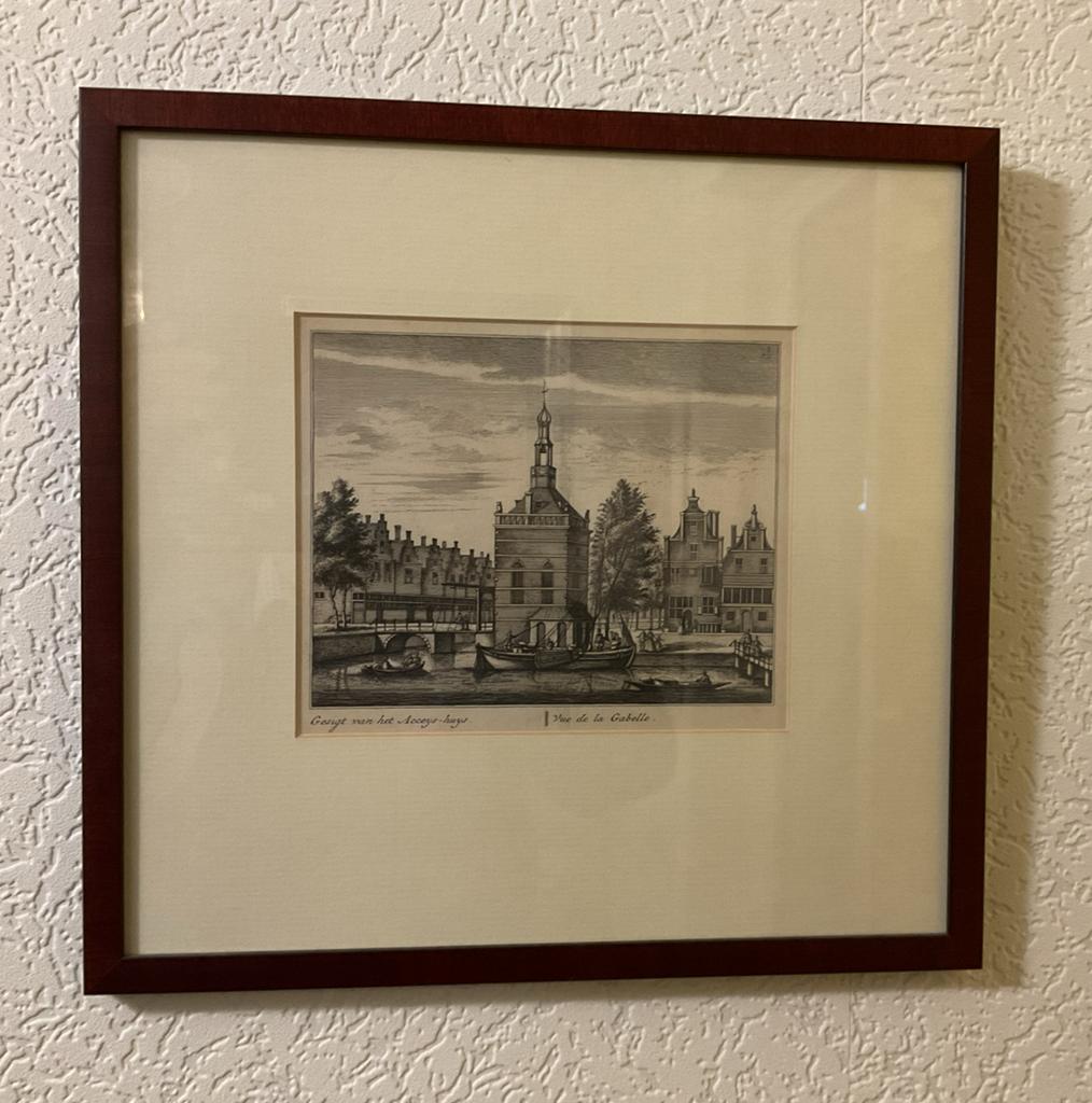 Alkmaar accijnstoren kopergravure 18e eeuw, Ophalen of Verzenden