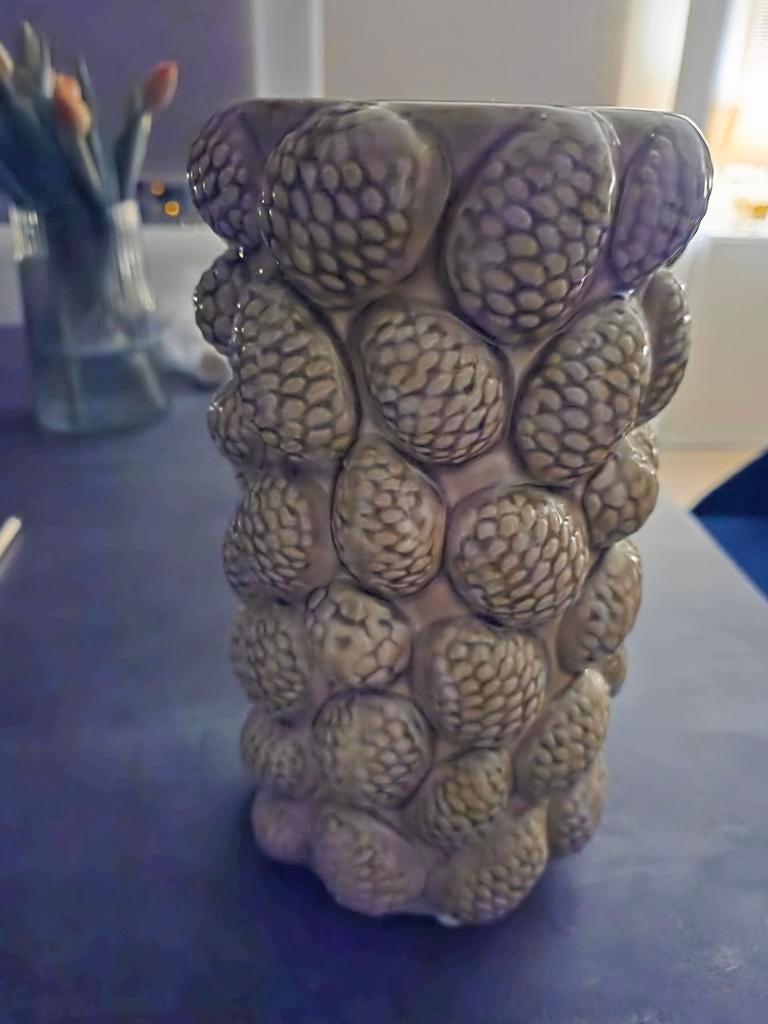 Vaas met dennenappels 28cm, Ophalen, Overige kleuren, Minder dan 50 cm, Glas