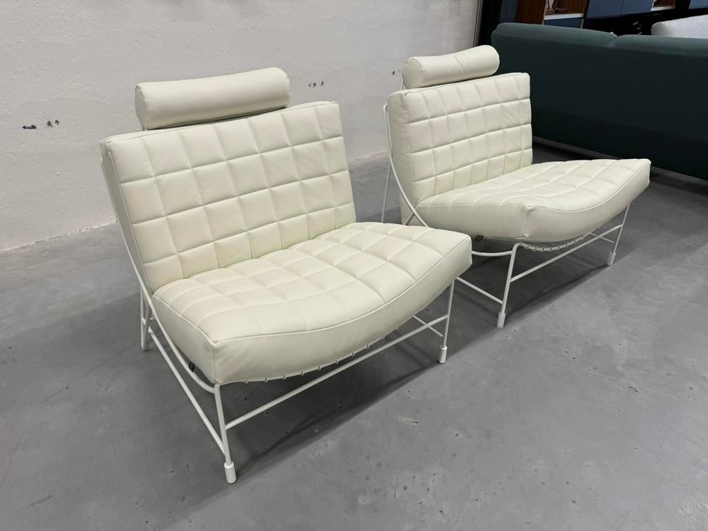2 Nieuw Volare Fauteuil Leer wit Wapiti Sabaku Design stoel, Huis en Inrichting, Fauteuils, Nieuw, Ophalen of Verzenden, Harvink Jori Rolf Benz Design on Stock Eyye Montis Evidence