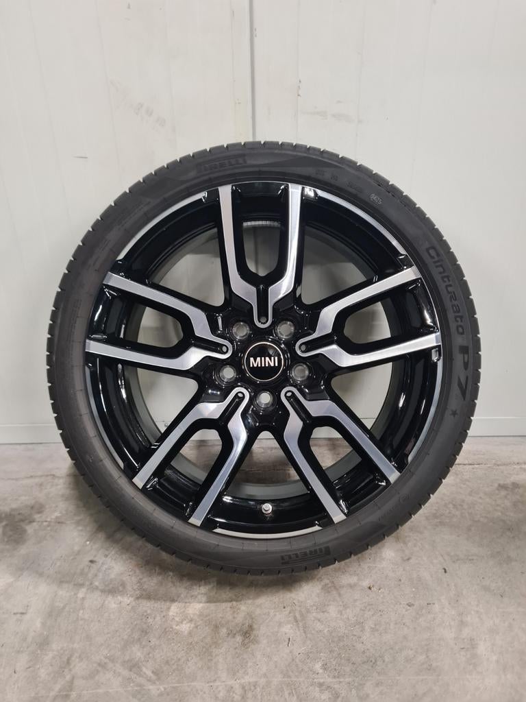 18' Mini Cooper F65 F66 F67 Styling 960 JCW met zomerbanden, Ophalen, 18 inch, 215 mm, Banden en Velgen