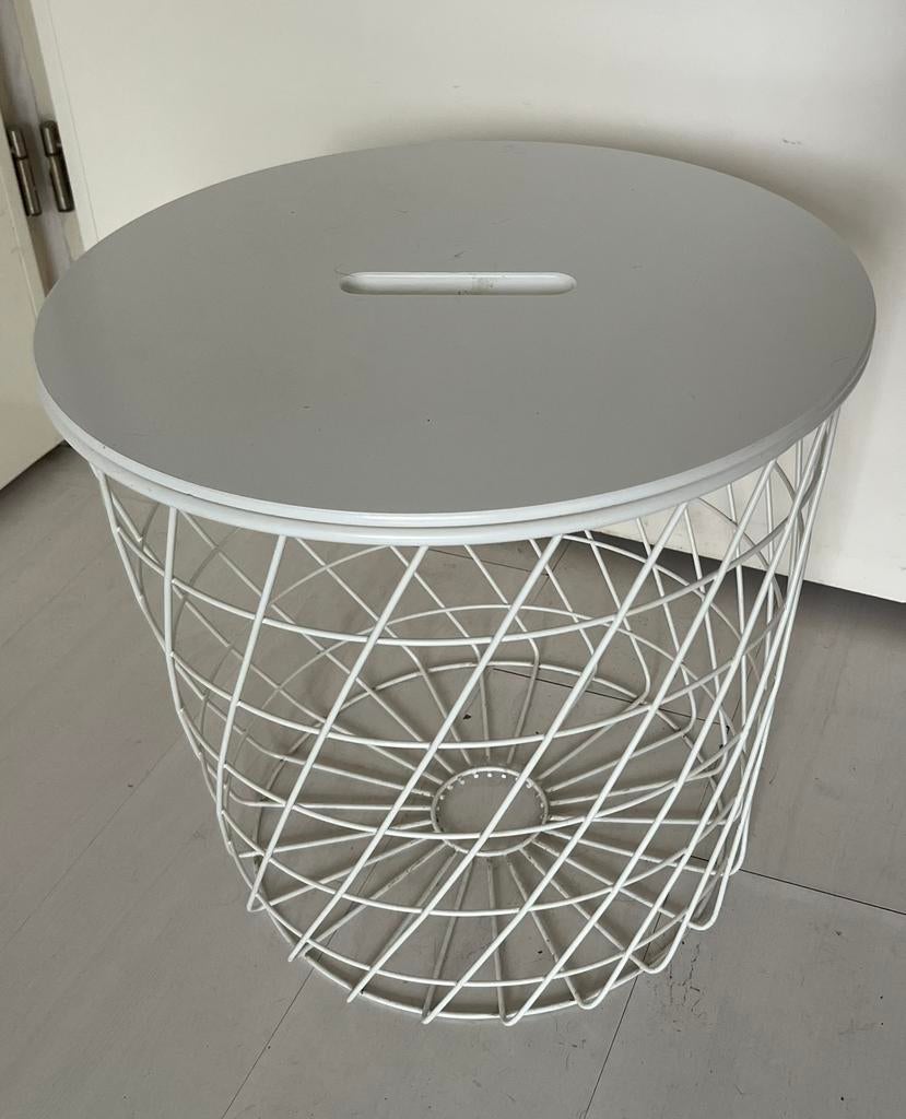 KVISTBRO Opbergtafel, wit, 44 cm IKEA, Ophalen, Minder dan 55 cm, Gebruikt, Rond