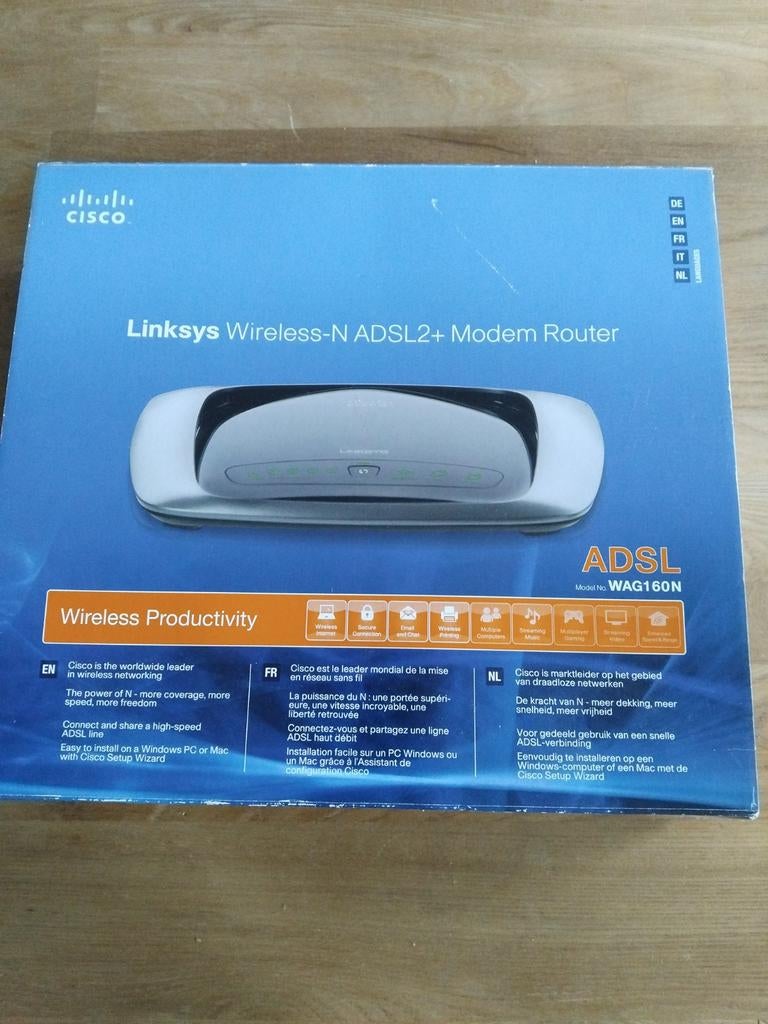 Linksys Wireless-N ADSL2+ Modem Router - Nieuwstaat, Ophalen of Verzenden, Zo goed als nieuw, Router met modem, Linksys