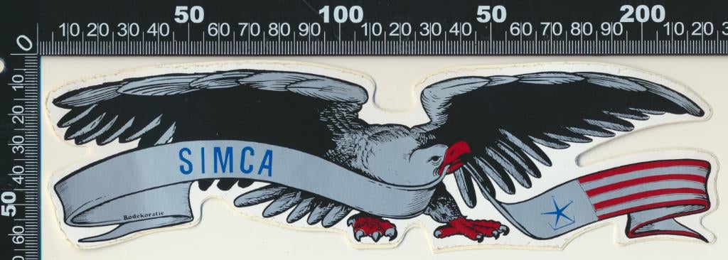 Sticker: Simca (2), Ophalen of Verzenden, Zo goed als nieuw, Auto of Motor