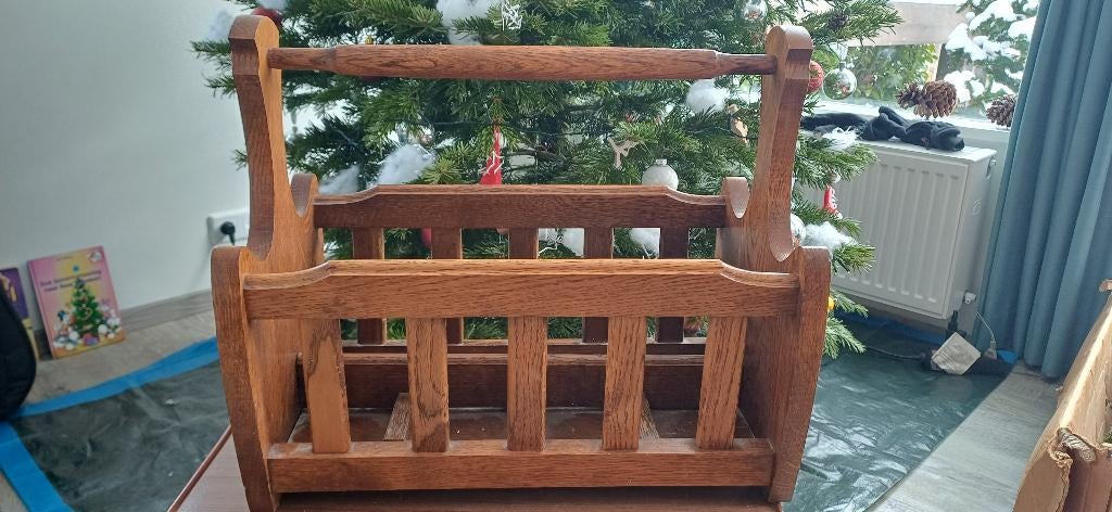 Lectuurbak, krantenhouder, tijdschriftenbak hout, Huis en Inrichting, Woonaccessoires | Krantenbakken en Lectuurbakken, Ophalen