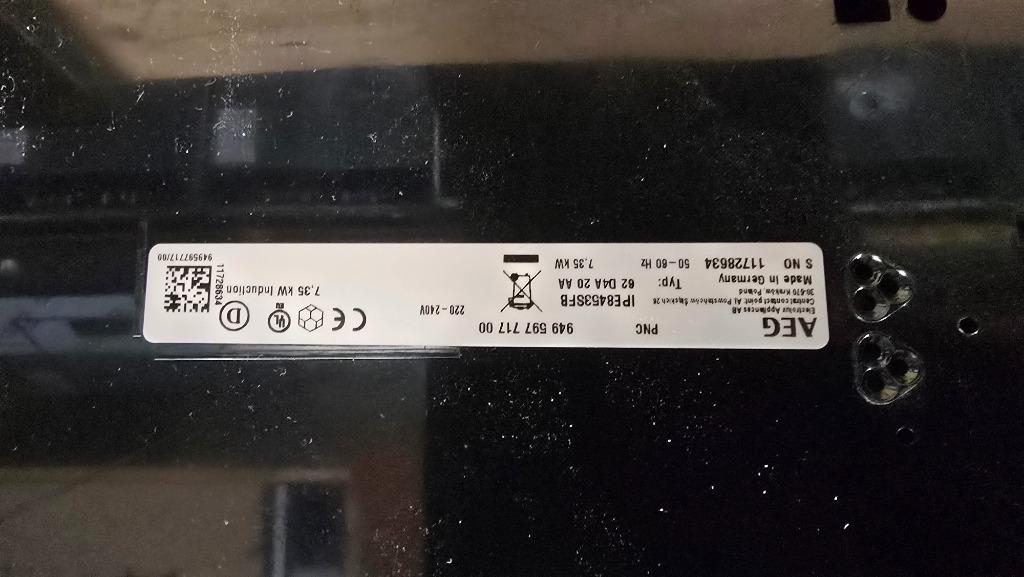 AEG inbouw inductie kookplaat IPE8453SFB //2 FASE//, Ophalen, Refurbished, Inbouw, Inductie