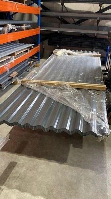 Partij stalen Golfplaten 16 stuks van 100x350cm, Nieuw, Ophalen of Verzenden, 15 m² of meer, Golfplaat