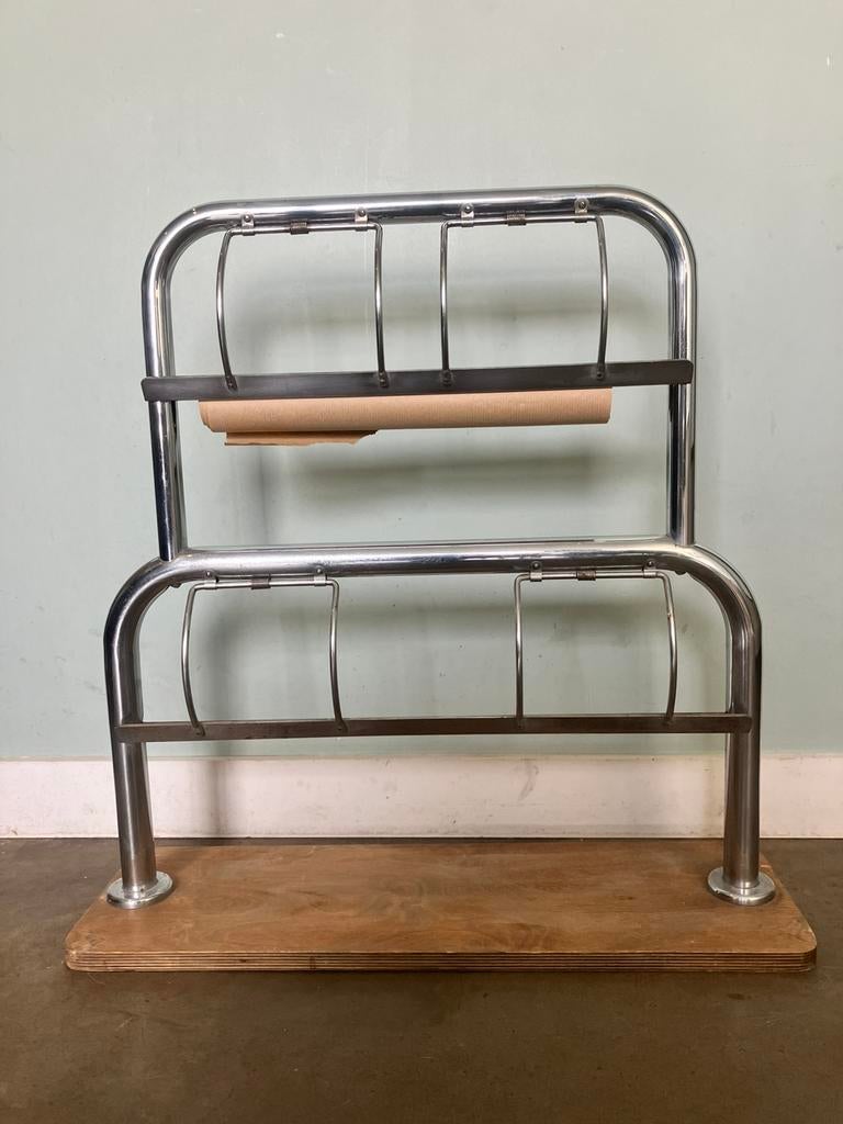 Vintage dubbele cadeaupapier inpakpapier houder, Ophalen