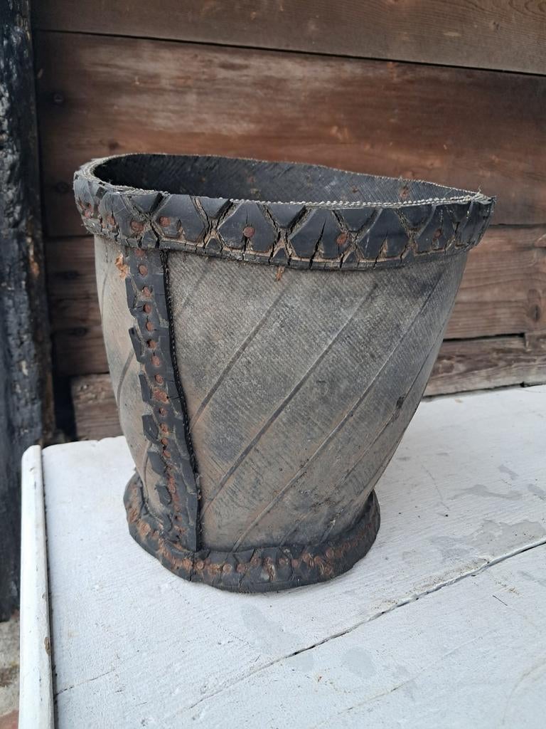 Unieke bloempot van autoband, Tuin en Terras, Bloempotten, Ophalen of Verzenden