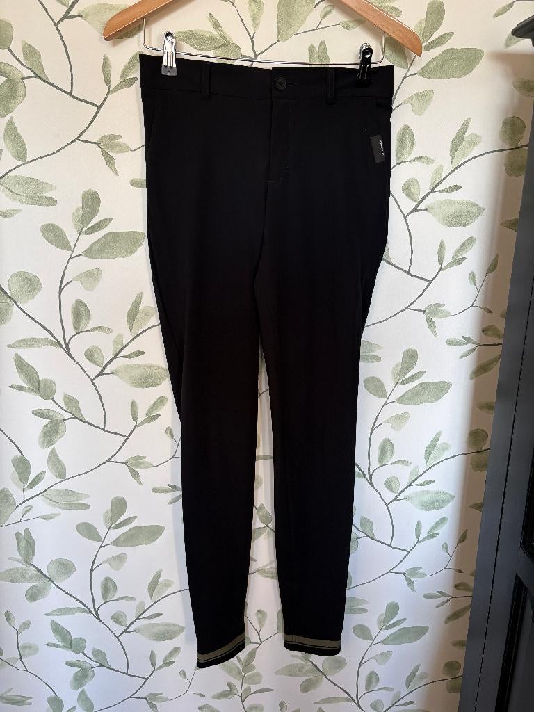 Penn & Ink zwart blauwe broek met groene bies small 36, Penn & Ink, Blauw, Ophalen of Verzenden, Zo goed als nieuw