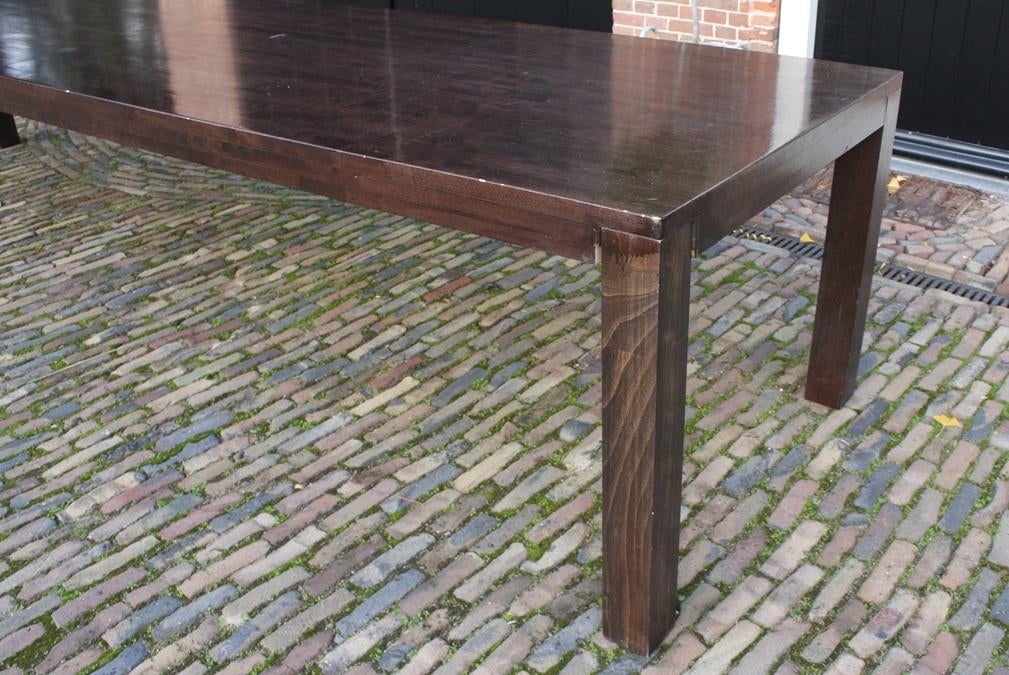 Lange houten eettafel tafel 400x100 horeca kantoor kantine, Ophalen, Gebruikt, 200 cm of meer, 50 tot 100 cm