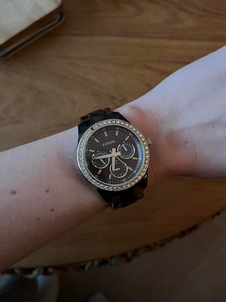 Fossil Dameshorloge - Stainless steel, Sieraden, Tassen en Uiterlijk, Horloges | Dames, Gebruikt, Staal, Fossil, Polshorloge