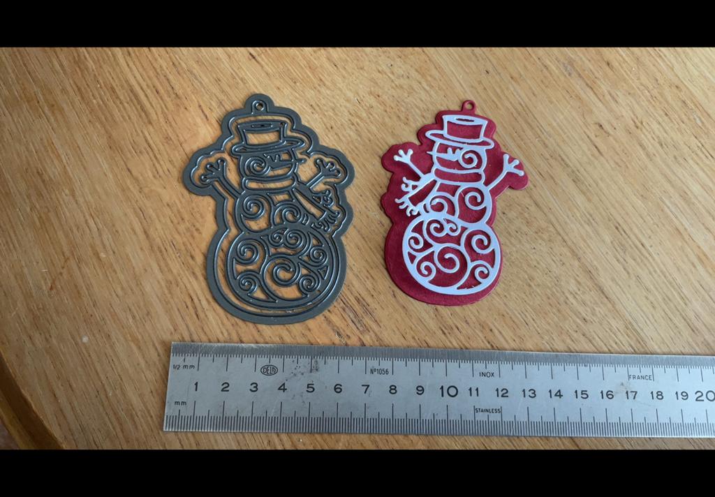 Snijmal set 2 delig sneeuwpop 286, Ophalen of Verzenden, Zo goed als nieuw, Kerst, Pons of Mal