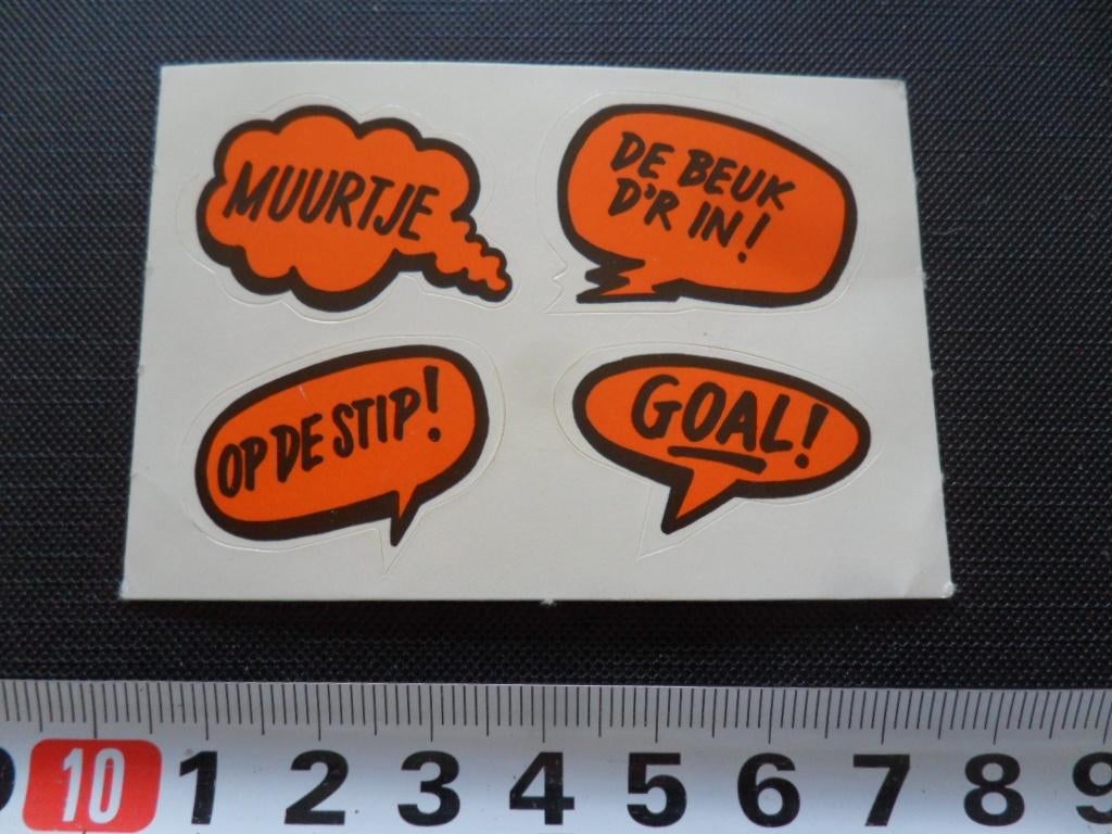 sticker WK voetbal usa 1994 set de beuk d'r in goal muurtje, Ophalen, Zo goed als nieuw