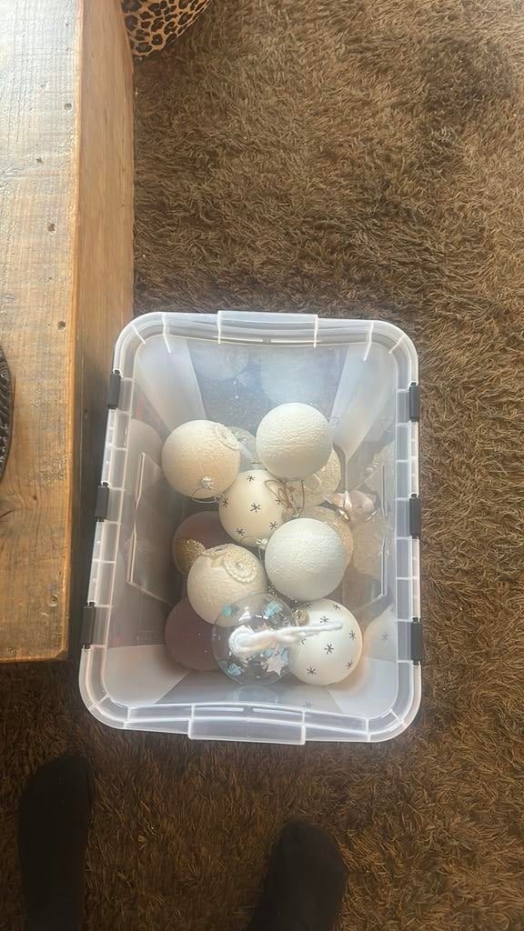 9 prachtige Riviera Maison Kerstballen. Sfeervolle Decoratie, Ophalen of Verzenden, Zo goed als nieuw