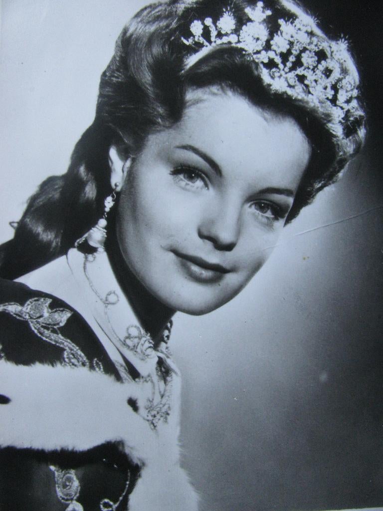 Oude Foto Kaart - Romy Schneider / Sissi de Jonge Keizerin, Verzamelen, Verzenden, 1940 tot 1960, Ongelopen, Sterren en Beroemdheden