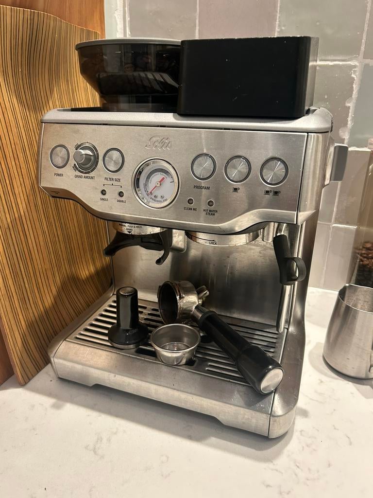 Solis Grind & Infuse Pro zoekt barista; 115a, RVS, Witgoed en Apparatuur, Koffiezetapparaten, Ophalen, Gebruikt, Espresso apparaat