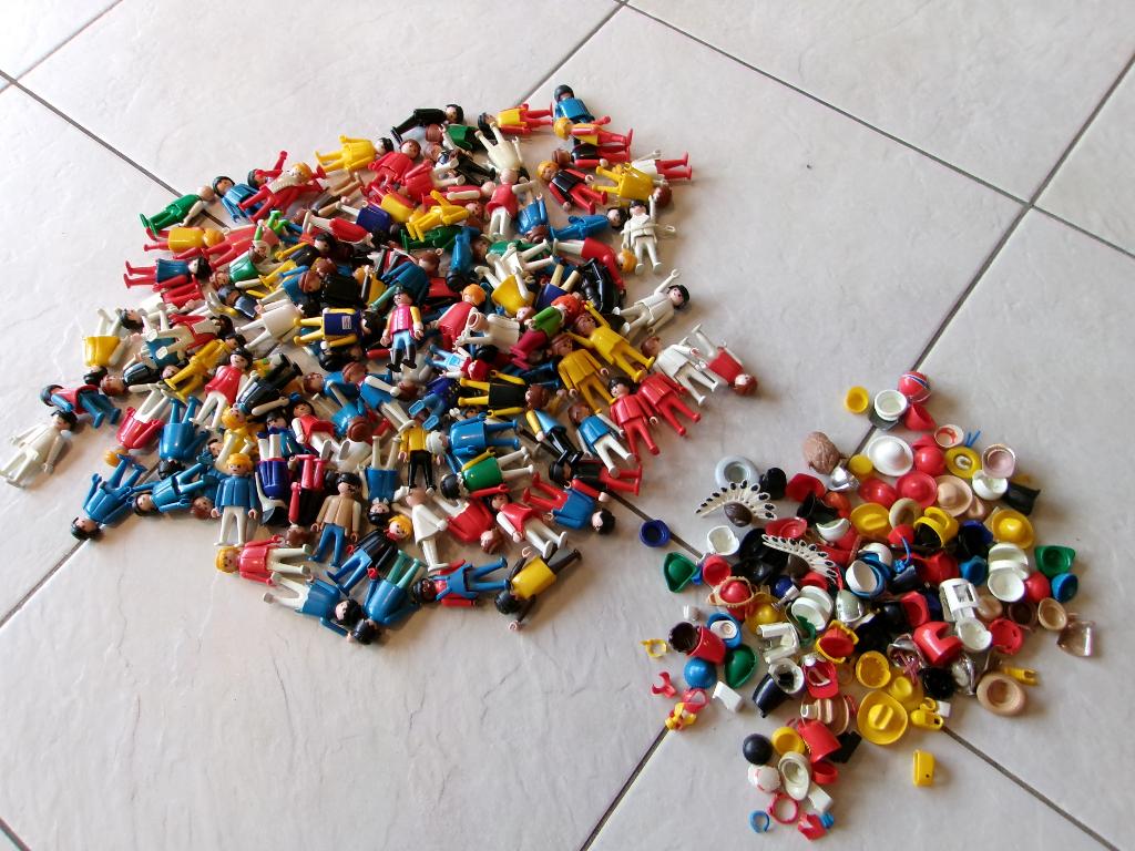 Playmobil Poppetjes 120 stuks (jaren 70 - 80) set 1, Ophalen of Verzenden, Gebruikt, Los playmobil