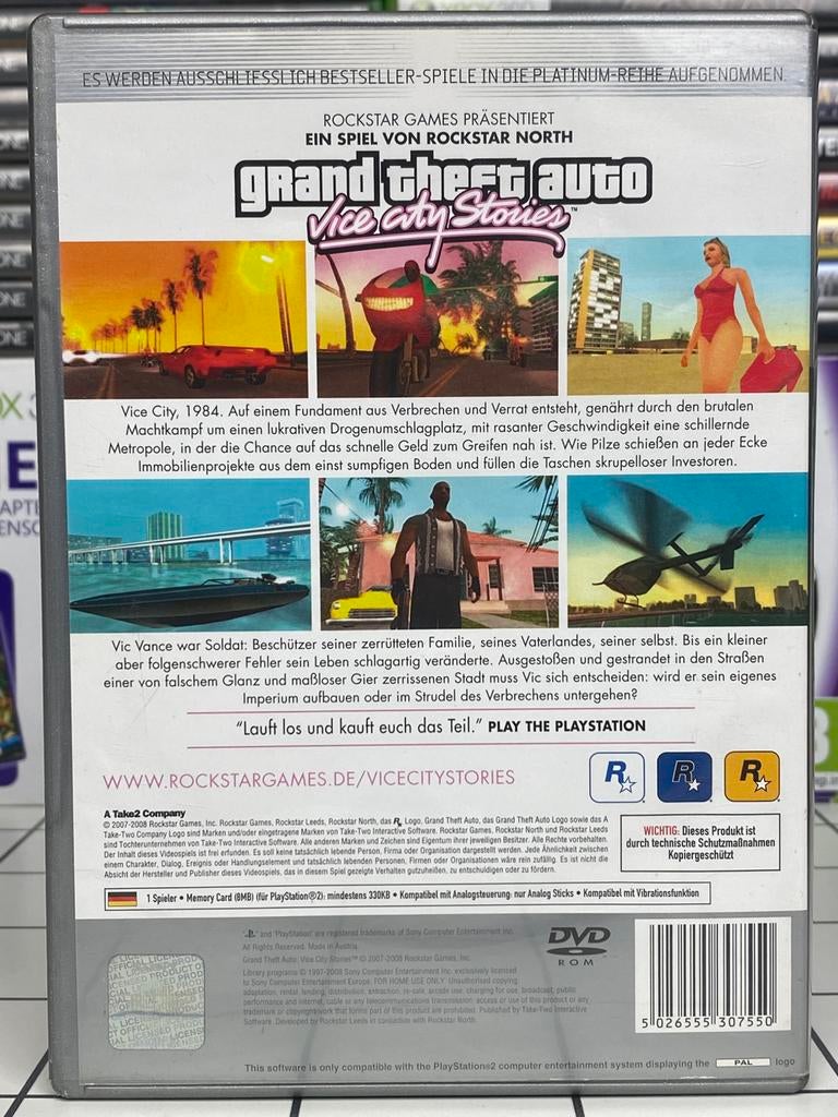 GTA Vice City Stories – PS2 PlayStation 2 Game – Compleet, Avontuur en Actie, Vanaf 18 jaar, Info@rockstargames.com, 1 speler