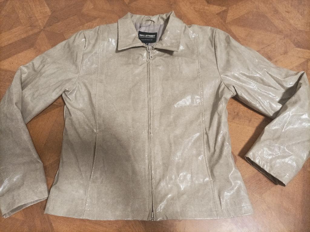Wallstreet imitatieleer tussenjas maat 38, Maat 38/40 (M), Beige, Ophalen of Verzenden, Zo goed als nieuw
