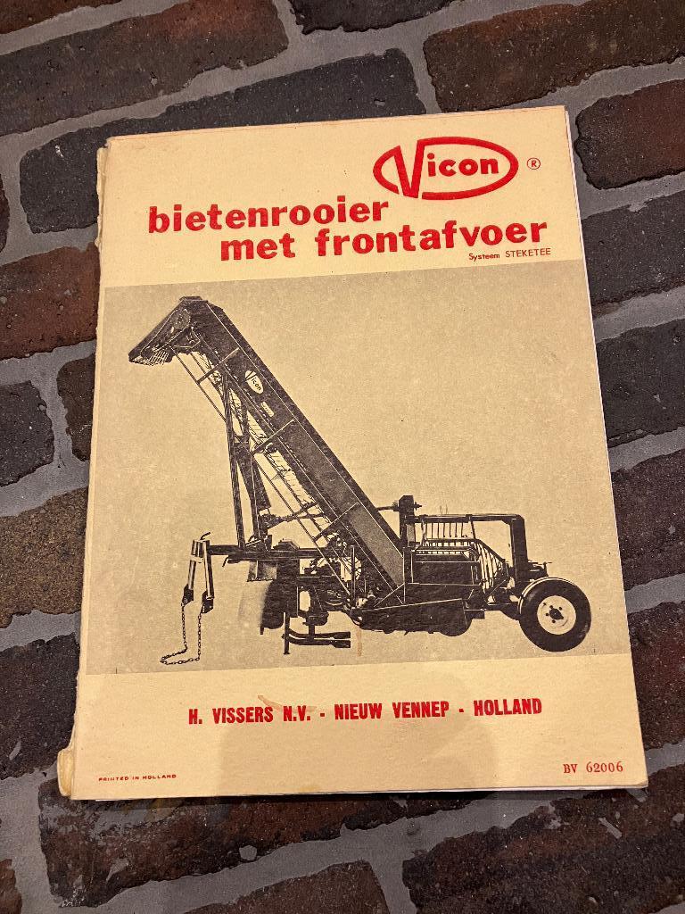 Vicon Steketee bietenrooier met frontafvoer handleiding, Ophalen of Verzenden, Gebruikt