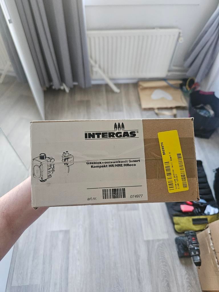 Gasblok intergas, Doe-het-zelf en Verbouw, Geisers en Boilers, Ophalen of Verzenden, Minder dan 3 jaar oud, Minder dan 20 liter