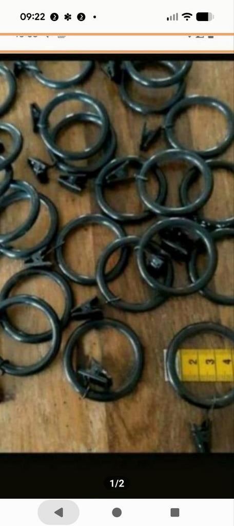 gordijnringen met klemmetjes, Ophalen of Verzenden