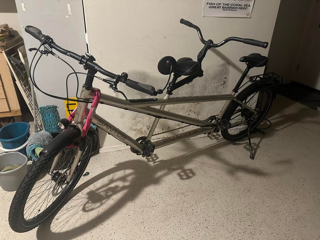 Santos Tandem, Fietsen en Brommers, Fietsen | Tandems, Ophalen, 10 tot 15 versnellingen, Zo goed als nieuw, 47 tot 51 cm
