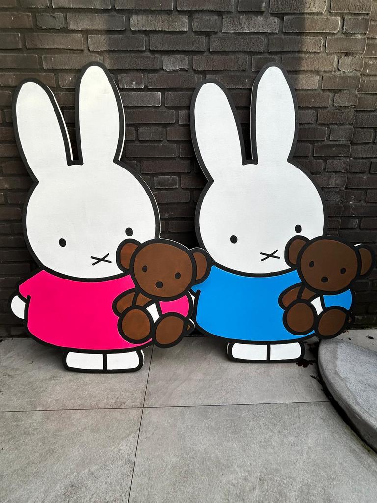 Geboortebord Nijntje *Nieuw* Roze&Blauw, Kinderen en Baby's, Kraamcadeaus en Geboorteborden, Ophalen, Nieuw, Geboortebord