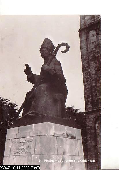 Ansichtkaart	Oldenzaal	St Plechelmus Monument, Verzenden, 1940 tot 1960, Ongelopen, Overijssel
