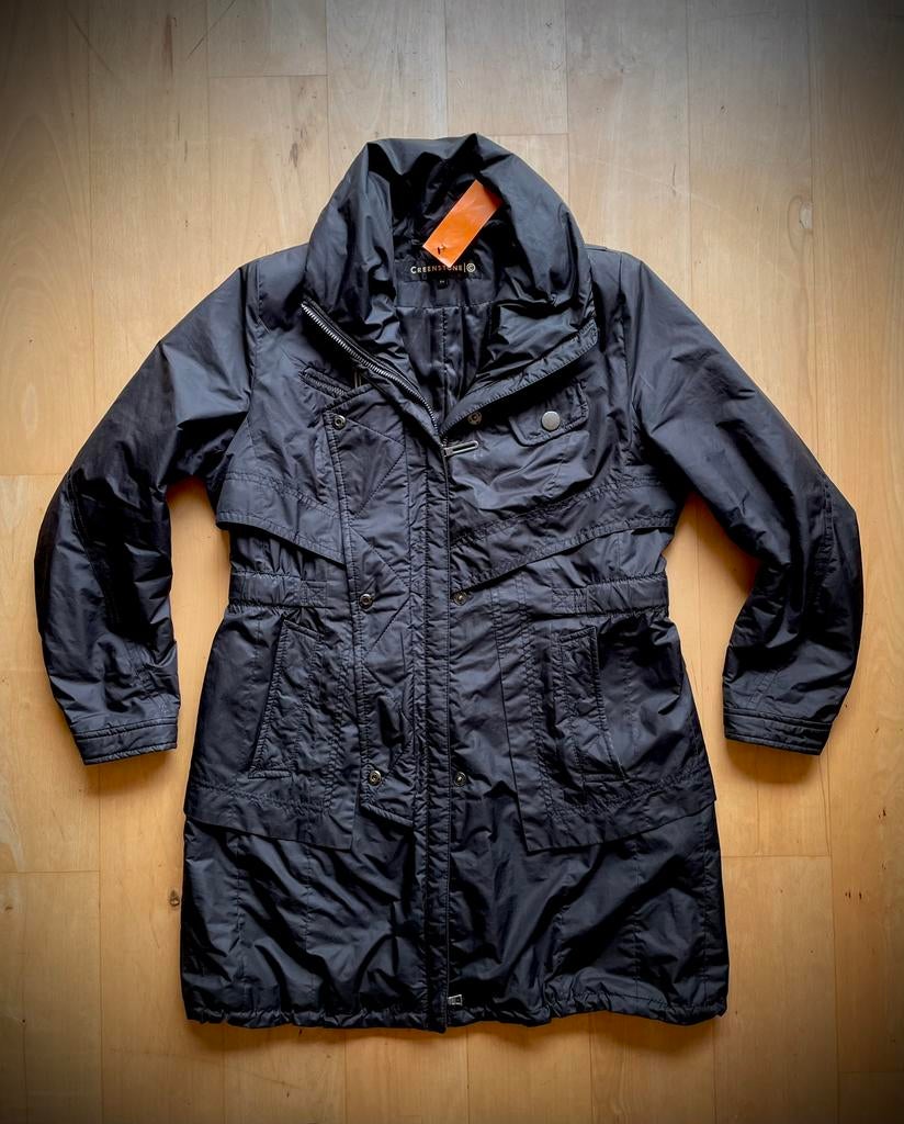 Creenstone Greenstone design jas half lang zwart 44 / L, Ophalen of Verzenden, Zo goed als nieuw, Maat 42/44 (L), Zwart