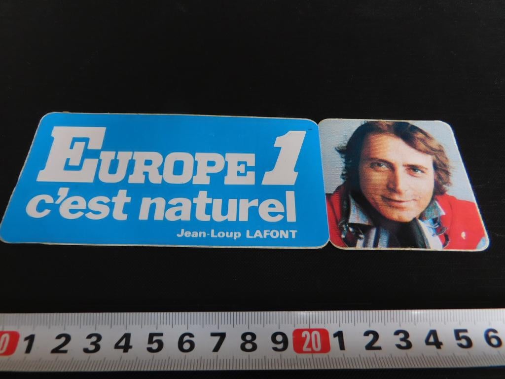 sticker Europe 1 c'est naturel Jean Loup Lafont, Ophalen, Zo goed als nieuw