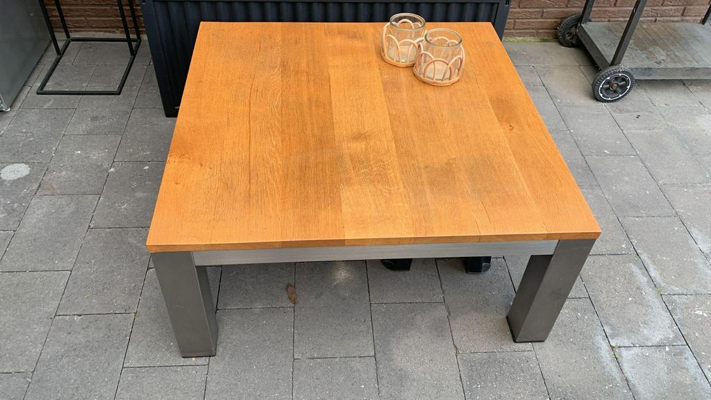 Salontafel 90x90, Ophalen, Gebruikt, 50 tot 100 cm, Vierkant