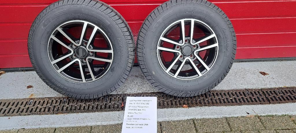 Caravan 14 inch komplete sportvelgen set185R14C of 195/70R14, Caravans en Kamperen, Caravan accessoires, Ophalen, Securtity, Nieuw