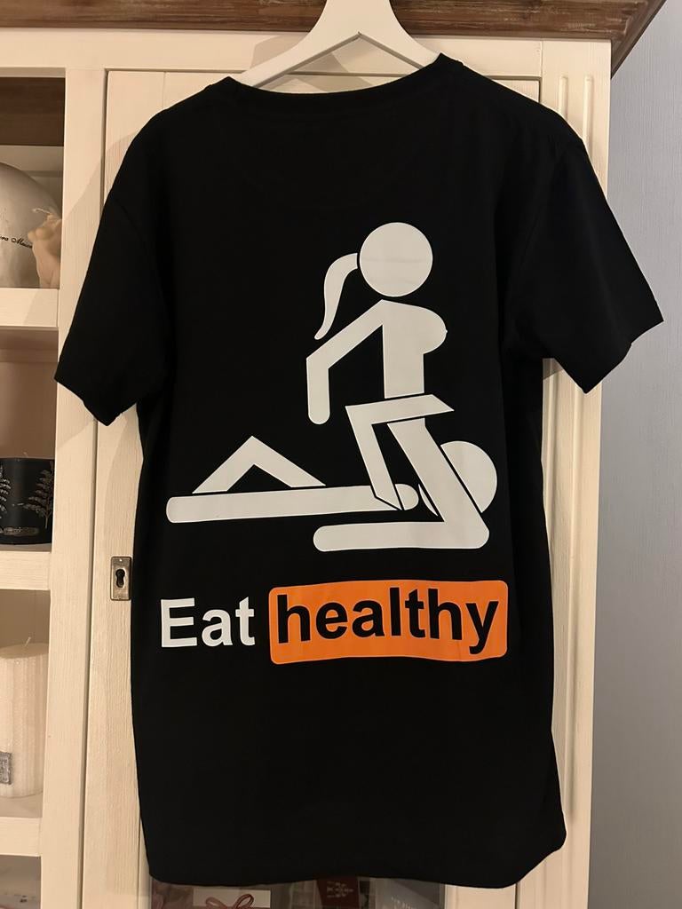 Eat healthy, Ophalen of Verzenden, Nieuw, Maat 52/54 (L), Zwart