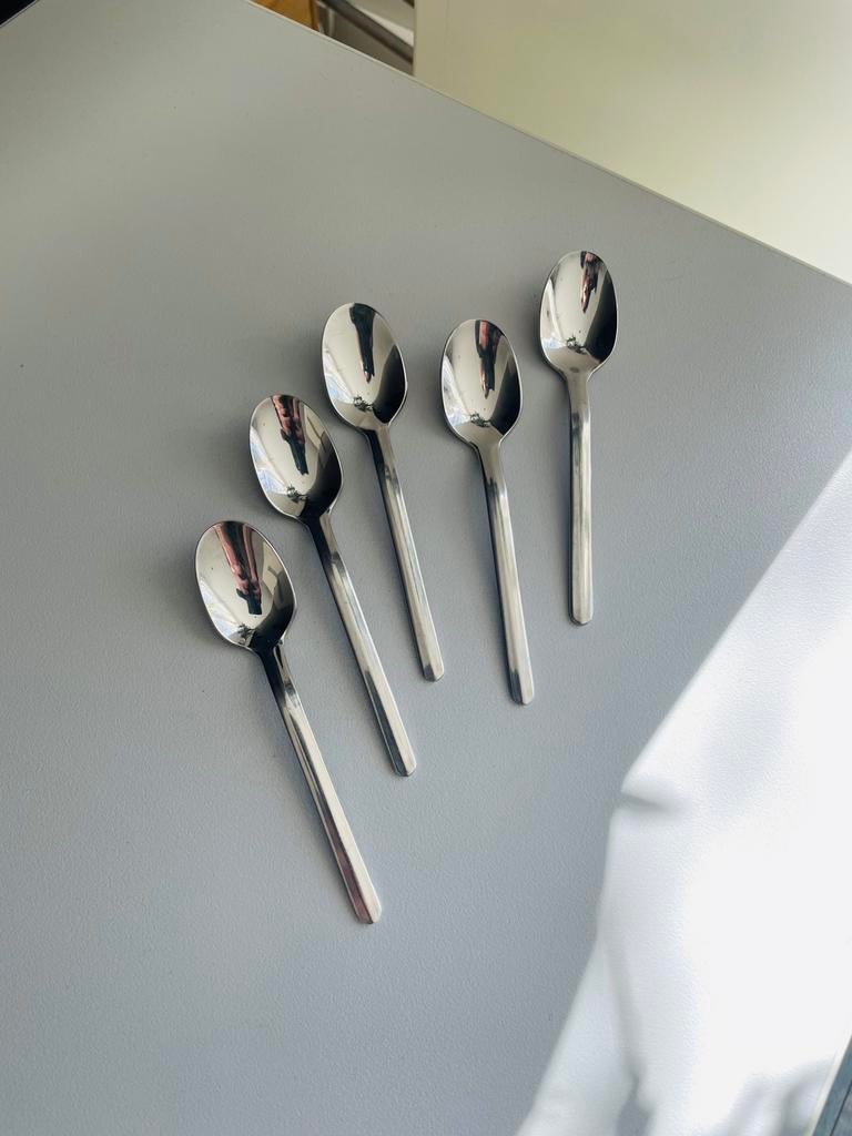 PALERMO Inox Theelepels Set, Ophalen of Verzenden, Zo goed als nieuw, Rvs of Chroom