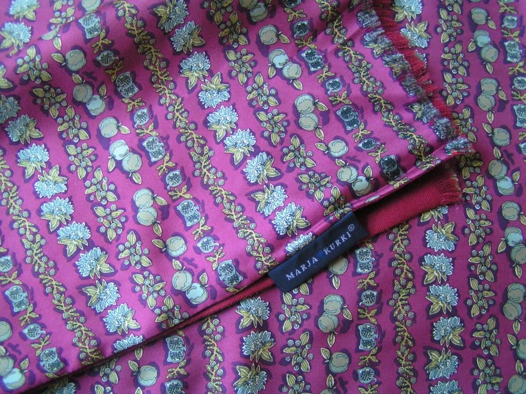 Marja Kurki 100% zijden herensjaal nr WW 1193, Kleding | Heren, Verzenden, Zo goed als nieuw, Overige maten, Sjaal