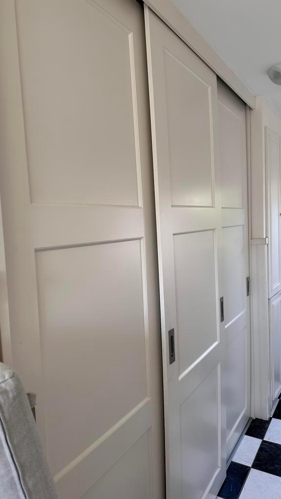 3 nette schuifdeuren met panelen, Ophalen, Gebruikt, 80 tot 100 cm, 215 cm of meer