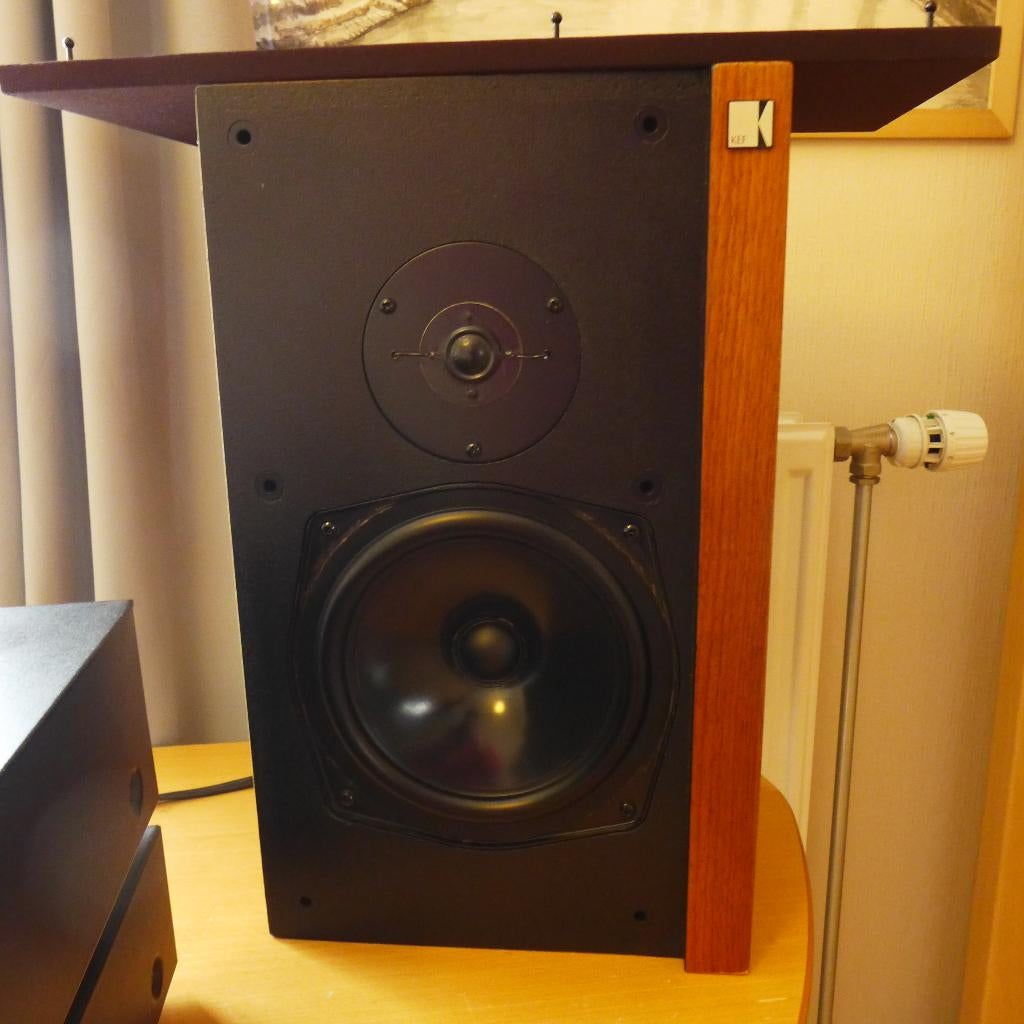 Kef Corelli 1977 - rookvrij, origineel en akoestisch perfect, Gebruikt, Minder dan 60 watt, Front, Rear of Stereo speakers, Ophalen